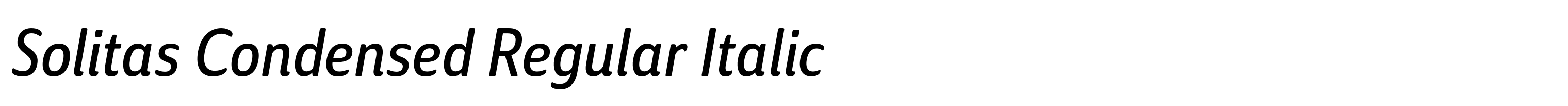 Solitas Condensed Regular Italic
